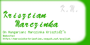 krisztian marczinka business card